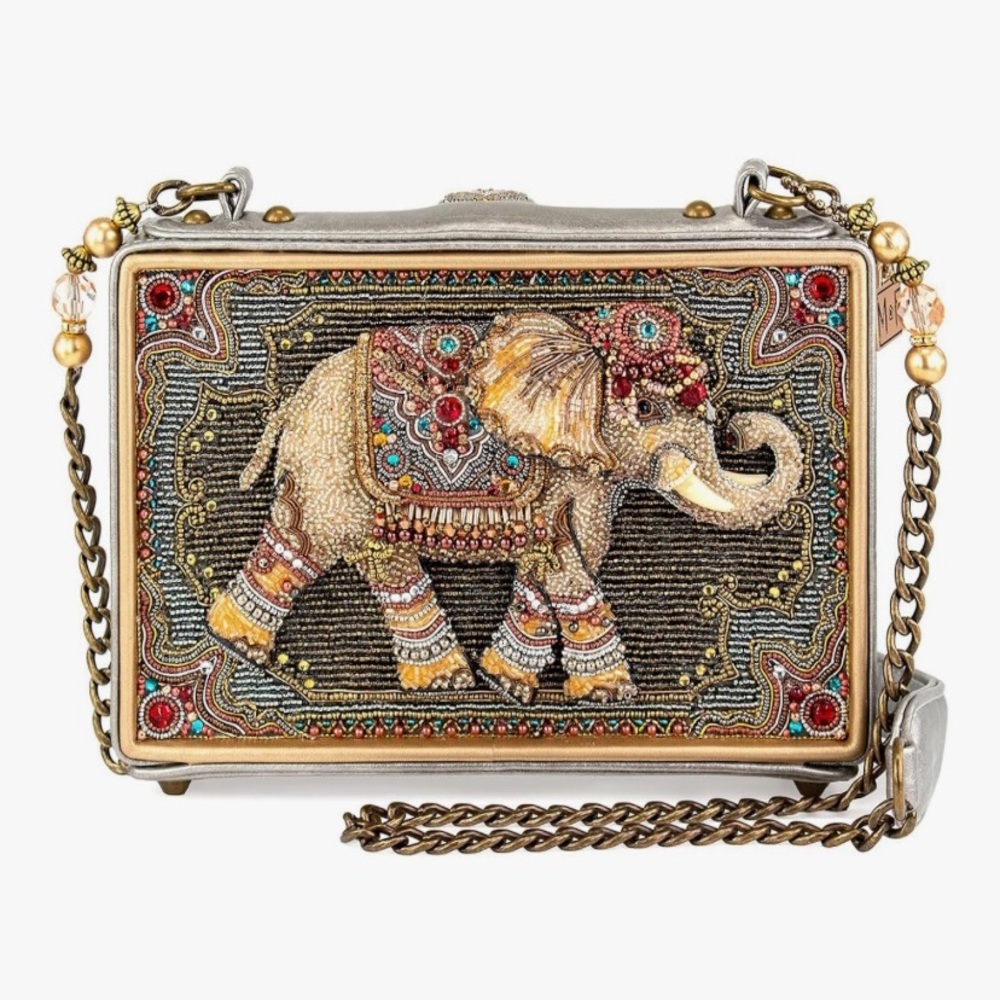 Mary Francis: Elegant Beaded Elephant Clutch